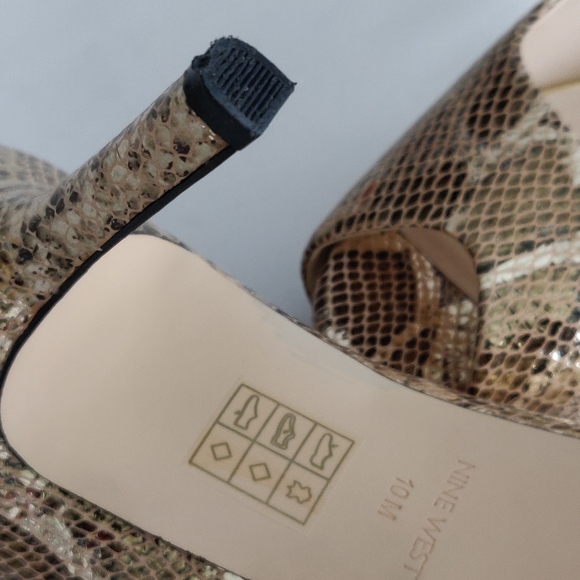 Nine West leather platform heels size 10M - Picture 2 of 3